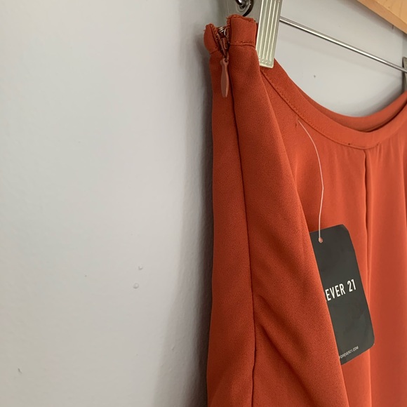 NWT Forever 21 Rust Color Mini Swing Skirt - Picture 7 of 11
